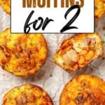 collage of egg muffins with recipe name overlay