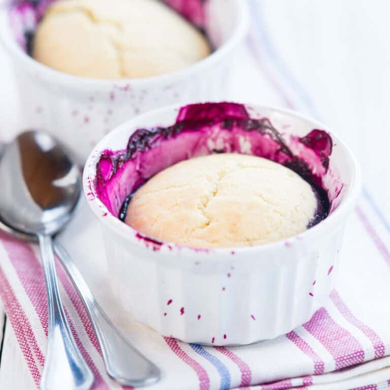 Blueberry Cobbler for One
